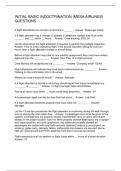 INITIAL BASIC INDOCTRINATION &lpar;MESA AIRLINES&rpar; QUESTIONS