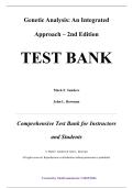 Test Bank &mdash; Genetic Analysis&comma; 2nd Edition &mdash; Mark F&period; Sanders & John L&period; Bowman