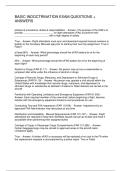 BASIC INDOCTRINATION EXAM QUESTIONS &plus; ANSWERS