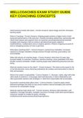 WELLCOACHES EXAM STUDY GUIDE KEY COACHING CONCEPTS QUESTIONS AND ANSWERS &vert; GRADED A