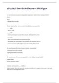 Alcohol ServSafe Exam&mdash; Michigan Complete Questions With 100&percnt; Correct And Verified Answers&period;
