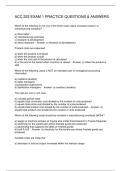 ACC 222 EXAM 1 PRACTICE QUESTIONS & ANSWERS