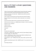 BLE IL PTI TEST 1 STUDY QUESTIONS AND ANSWERS