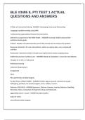 BLE &num;3495 IL PTI TEST 1 ACTUAL QUESTIONS AND ANSWERS
