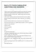 BLE IL PTI TESTS CUMULATIVE QUESTIONS AND ANSWERS