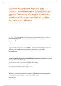 Infection Preventionist Post Test 2025 UPDATE| COMPREHENSIVE QUESTIONS AND VERIFIED ANSWERS (COMPLETE SOLUTIONS) GUARANTEED SUCCESS |GRADE A+!! (100% ACCURATE) GET IT RIGHT For