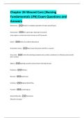 Chapter 26 Wound Care &lpar;Nursing  Fundamentals LPN&rpar; Exam Questions and  Answers 