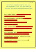 THERAPEUTIC CRISIS TRAINING &lpar;TCI&rpar; FINAL EXAM 2025&sol;2026 NEWEST ACTUAL EXAM WITH COMPLETE QUESTIONS AND VERIFIED ANSWERS &vert;ALREADY GRADED A&plus;&vert;