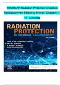 Radiation Protection in Medical Radiography 8th Edition Sherer Test Bank PDF &vert; Exam Prep & Practice Questions