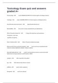  Toxicology Exam quiz and answers graded A&plus;