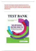 TEST BANK FOR NURSING RESEARCH METHODS AND CRITICAL APPRAISAL FOR EVIDENCE-BASED PRACTICE 9TH EDITION BY GERI LOBIONDO-WOOD&comma; AND JUDITH HABER ISBN&colon; 9780323431316 ISBN&colon; 9780323447652&vert;latest 2025