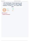 CMN 548 Module 3 Study Questions and Correct Detailed Answers with Complete Solutions | Graded A+ | New Update 2025-2026
