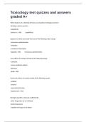  Toxicology test quizzes and answers graded A&plus;