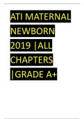 ATI MATERNAL NEWBORN 2019 &vert;ALL CHAPTERS &vert;GRADE A&plus;