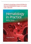 Test Bank For Hematology in Practice 3rd Edition By Betty Ciesla 9780803668249 Chapter 1-21 Complete Guide &period;&vert;latest 2025&vert;Ace your exam&excl;