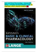TEST BANK For Katzung's Basic and Clinical Pharmacology&comma; 16th Edition By &lbrace;Todd W&period; Vanderah&comma; 2024&comma;&rcub; Verified Chapter 1 - 66&vert;All Chapters&comma; Complete Newest Version