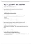 NSCA-CPT Practice Test Questions with verified answers