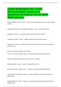 UAMS MICROBIOLOGY CASE DEVELOPMENT Study Set 2 Questions All Solved Correct 2025-2026 Updated&period;
