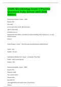 UAMS Microbiology Exam 2 Practice Questions Fully Solved 2025-2026 Edition&period;