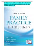 Test Bank For Family Practice Guidelines 5th Edition Cash Glass Mullen COMPLETE QUESTIONS AND ANSWERS 100&percnt; CORRECT&vert;ALL CHAPTERS&vert;GRADED A&plus;