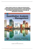 Quantitative Analysis for Management&comma; 14th Edition &ndash; Barry Render&comma; Ralph M&period; Stair Jr&period;&comma; Michael E&period; Hanna &ndash; Complete Solution Manual
