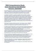BSG Comprehensive Study  Exam Questions And Detailed  Solution 2025&sol;2026