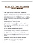 CM 413 - EXAM 1 WITH 100&percnt; VERIFIED SOLUTIONS 2026&excl;&excl;