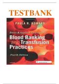 Test Bank For Basic and Applied Concepts of Blood Banking and Transfusion Practices&comma; 4th Edition