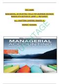 SOLUTION MANUAL Managerial Accounting Tools for Business Decision Making 9th Edition by Jerry J&period; Weygandt&comma; Paul D&period; Kimmel All Chapters 1-14&comma; Complete