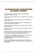 CSX CONDUCTOR FINAL REVIEW QUESTIONS AND CORRECT  ANSWERS&excl;&excl;