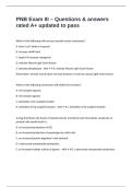 PNB Exam III – Questions & answers rated A+ updated to pass