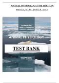 Test Bank for Animal Physiology &lpar;5th Edition&rpar; by Richard W&period; Hill&comma; Margaret Anderson & Daniel Cavanaugh &ndash; Complete Chapters 1&ndash;30 &vert;