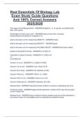 Real Essentials Of Biology Lab  Exam Study Guide Questions  And 100&percnt; Correct Answers  2025&sol;2026