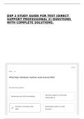 DSP 2 STUDY GUIDE FOR TEST &lpar;DIRECT SUPPORT PROFESSIONAL 2&rpar; QUESTIONS WITH COMPLETE SOLUTIONS&period;