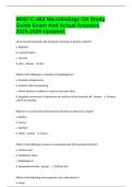 WGU C-453 Microbiology OA Study Guide Exam And Actual Answers 2025-2026 Updated&period;