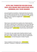 NYPD 2ND TRIMESTER REVIEW EXAM  2025 2026 BRAND NEW QUESTIONS WITH  ANSWERS&vert; ACE YOUR GRADES&excl; 