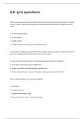 ILE Quiz Questions and Answers