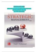 Test Bank for Strategic Management and Competitive Advantage Concepts and Cases 6th Edition by Frank T&period; Rothaermel ISBN&colon; 9781266191862 &vert; All Chapters 1 - 12 