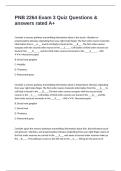 PNB 2264 Exam 3 Quiz Questions & answers rated A&plus;