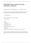 PNB 2264 Exam 2 notes from class questions n answers 