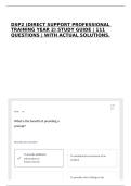 DSP2 &lpar;DIRECT SUPPORT PROFESSIONAL TRAINING YEAR 2&rpar; STUDY GUIDE &vert; 111 QUESTIONS &vert; WITH ACTUAL SOLUTIONS&period;