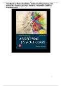 Abnormal Psychology 9th Edition Test Bank by Heather Jennings & Nolen-Hoeksema 2025&ndash;2026