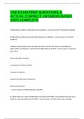 CSP EXAM PREP QUESTIONS & ACTUAL CORRECT ANSWERS RATED 100&percnt; COMPLETE