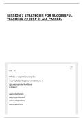 SESSION 7 STRATEGIES FOR SUCCESSFUL TEACHING &num;2 &lpar;DSP 2&rpar; ALL PASSED&period;