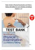 Test Bank for Bates&rsquo; Guide to Physical Examination and History Taking &lpar;13th Edition&comma; 2021&rpar; by Lynn S&period; Bickley &ndash; Complete Chapters 1&ndash;27 with Verified Answers