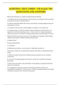 Auditing&colon; Test 2 Preparation &lpar;Chapters 4&comma; 5&comma; 6&comma; 7&comma; 8&rpar; &ndash; Multiple Choice Questions and Answers  