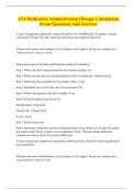 ATI Medication Administration &lpar;Dosage Calculation&rpar; Exam &ndash; Complete Questions&comma; Answers&comma; and Step-by-Step Rationales