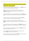 DNP Essentials and Advanced Nursing Practice  Questions and Answers 