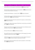 Emergency Response Questions and Answers 