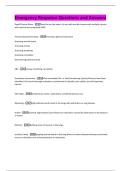 Emergency Response Questions and Answers 